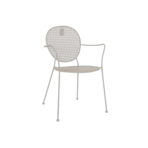 Sabrina Stackable Garden Chair Metal Grey