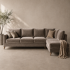 Grayson Velvet Taupe L-Shape Lounge Suite