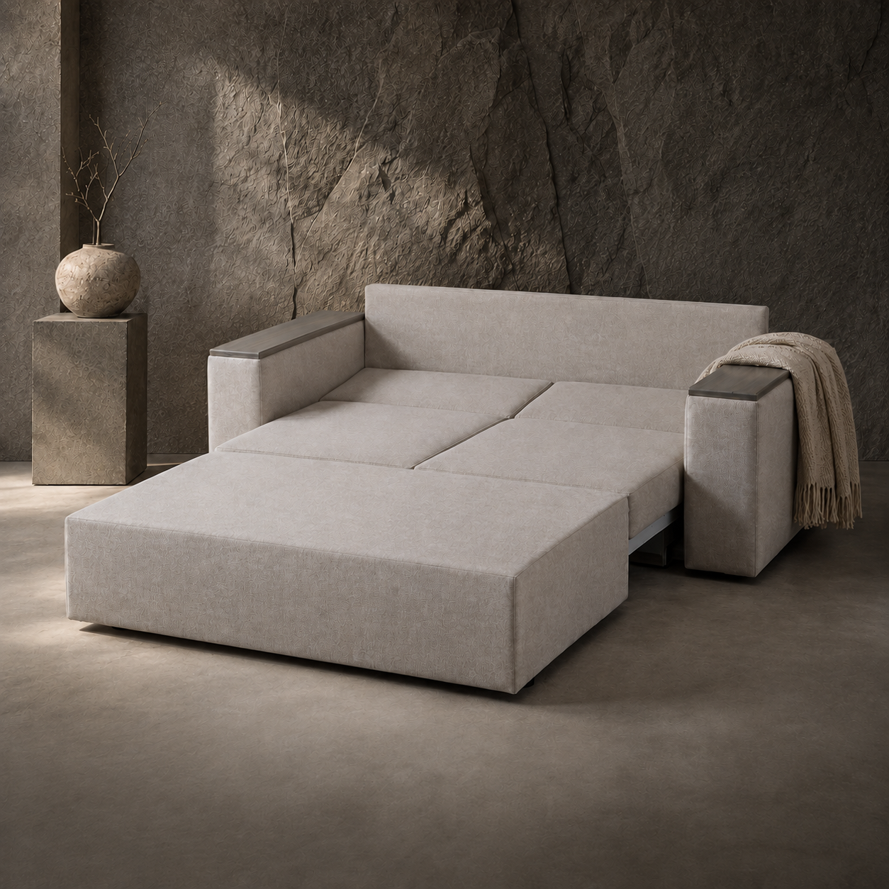 MOXI OPEN VIEW Moxi Sleeper Couch | Modern Convertible Sofa Bed URL Slug: moxi-sleeper-couch