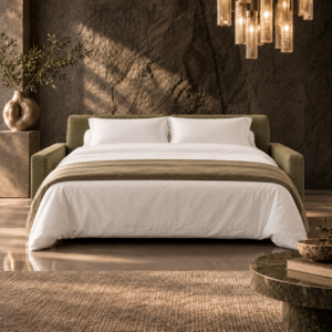 Prada Sleeper Couch Open with Mattress