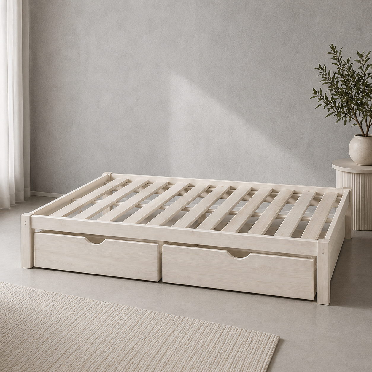 DIVAN STORAGE DRAWERS LIMEWASH