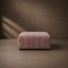 modular ottoman in corduroy mauve fabric