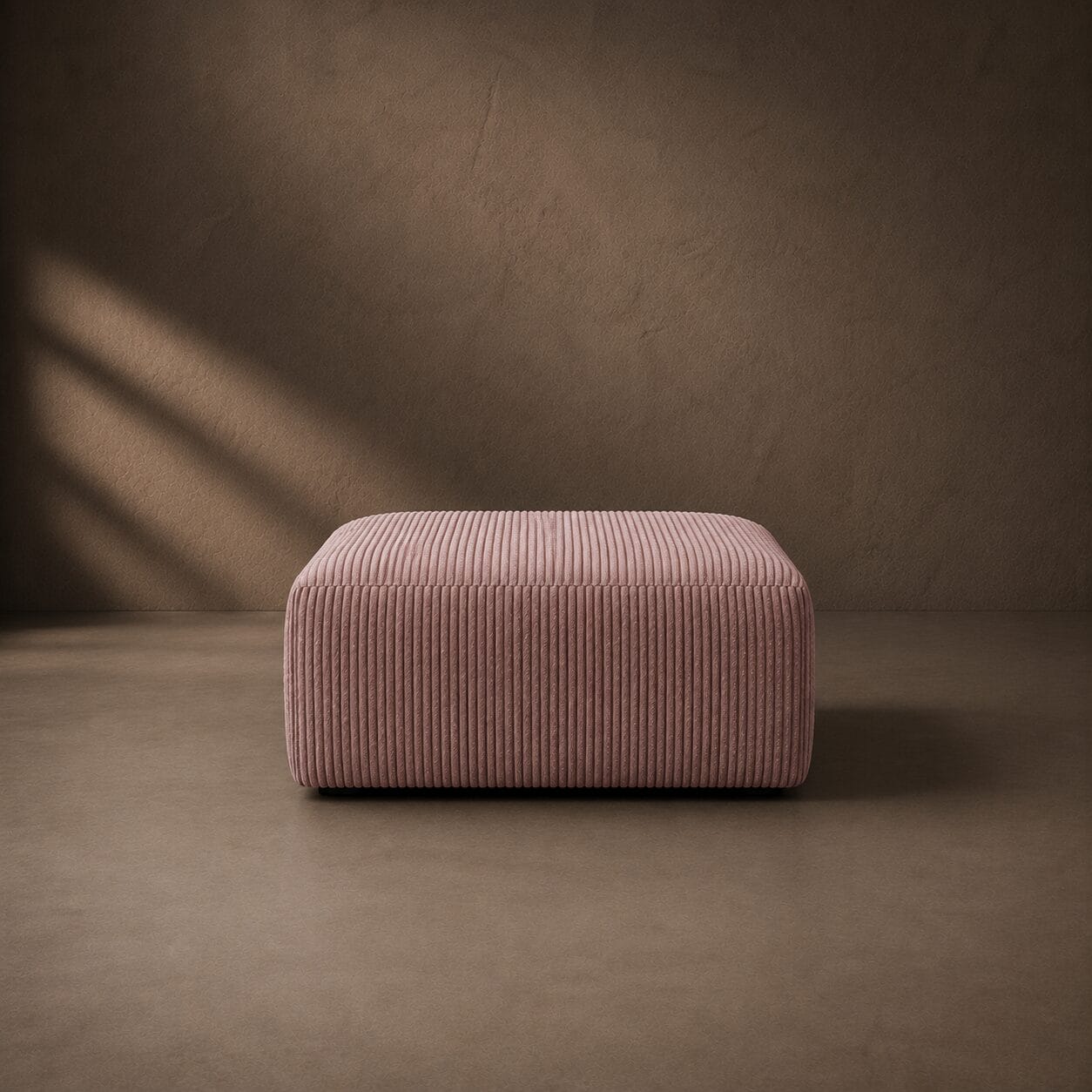 modular ottoman modular ottoman in corduroy mauve fabric