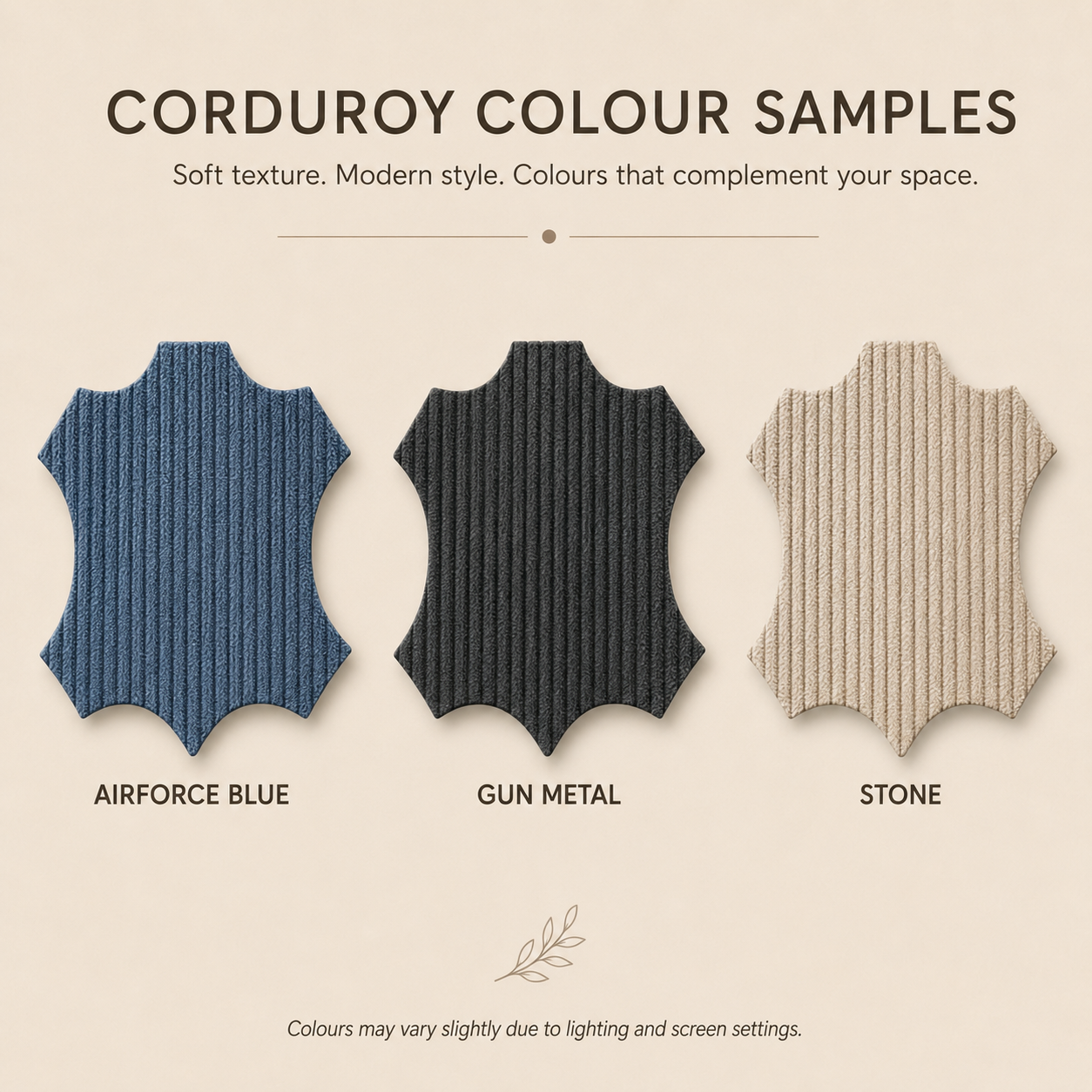 Corduroy Colour Samples