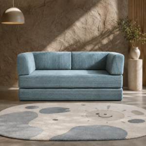 Luca Sleeper Couch in corduroy fabric