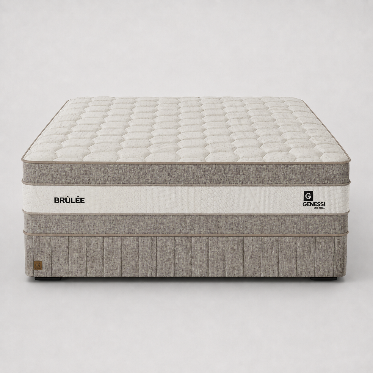 brulee front facing Genessi Brûlée Bed Set | Pearl Collection Mattress