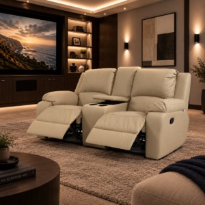 Legacy 2 Division Cinema Recliner with Console – Genuine Leather