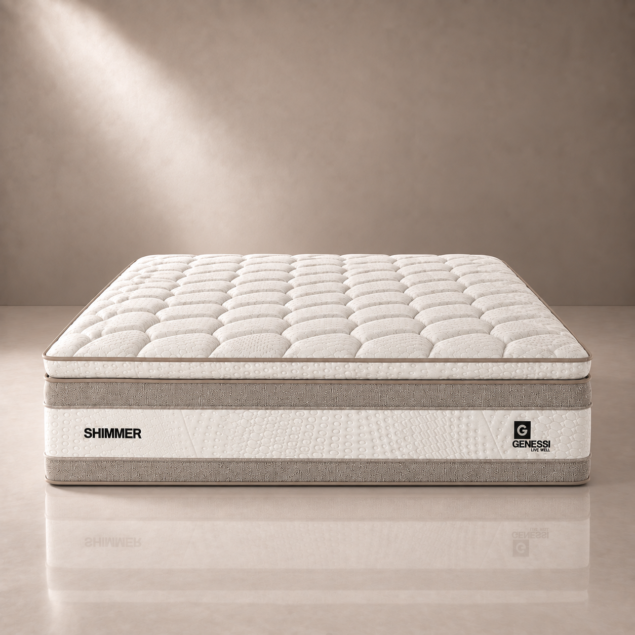 Shimmer Mattress Front Facing Genessi Shimmer Mattress